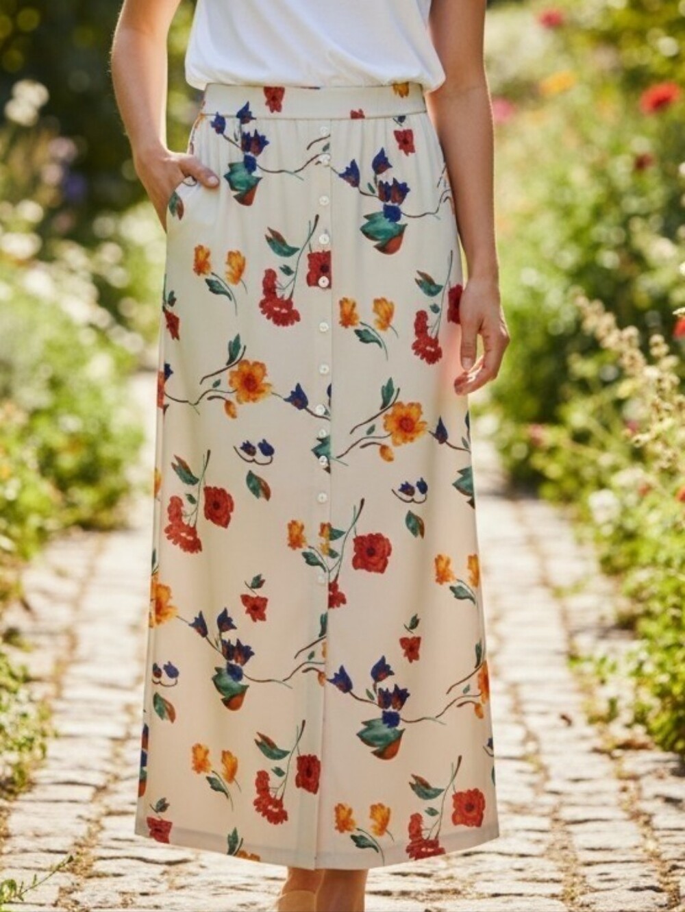 Maxi Floral Skirt
